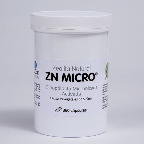 Zeolita Natural ZN MICRO - 360 cápsulas de 500mg